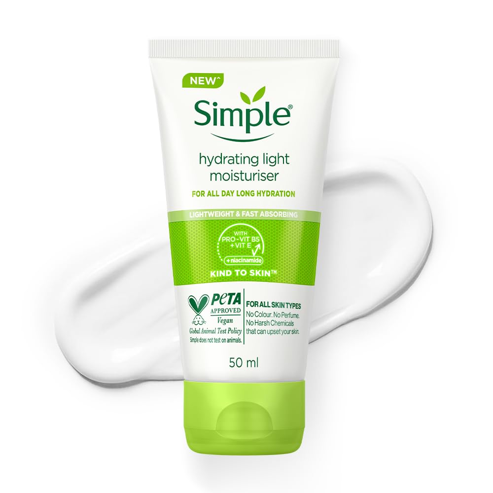 Simple Hydrating Light Moisturiser for Face | Lightweight Daily Face Moisturizer (125ml) - Image 10