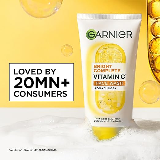 Garnier Skin Naturals, Facewash, Cleansing and Brightening, Bright Complete, 100 g - Image 2